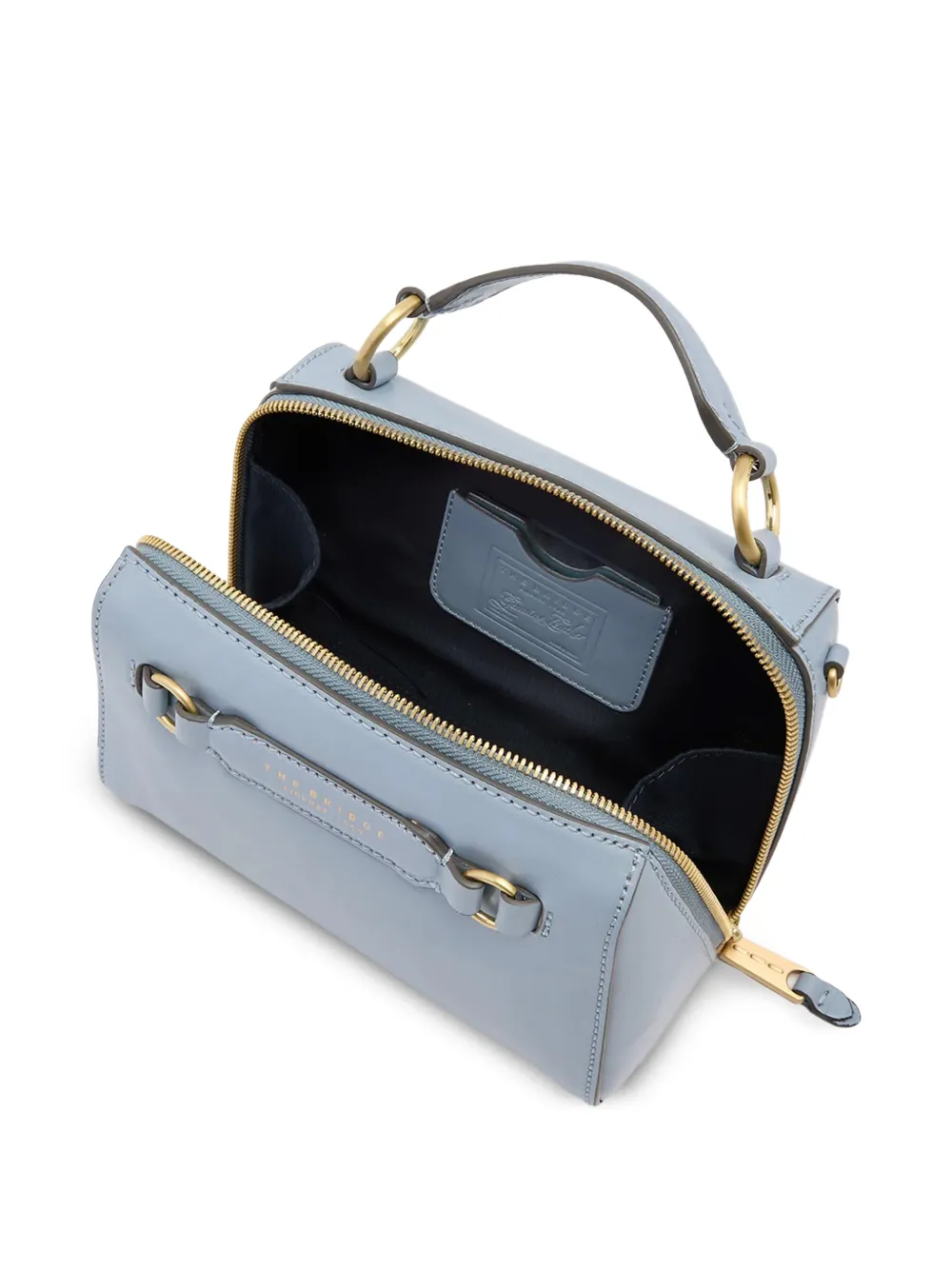  The Bridge Leather Tote Bag - Blue 