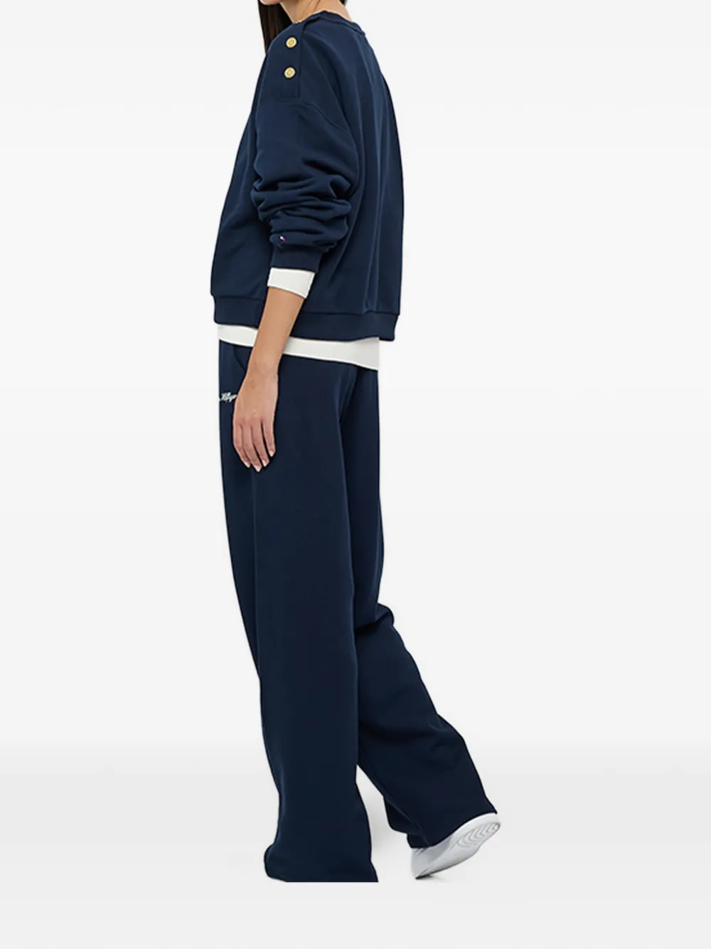 Tommy Hilfiger Sweater met verfraaide knopen Blauw