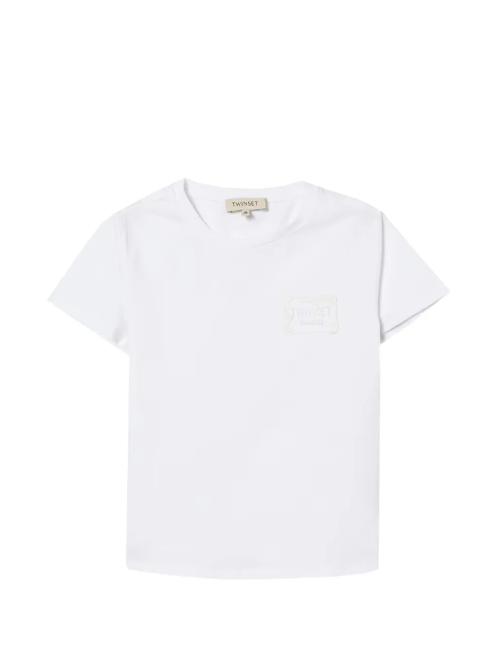TWINSET Kids logo-patch T-shirt - Bianco