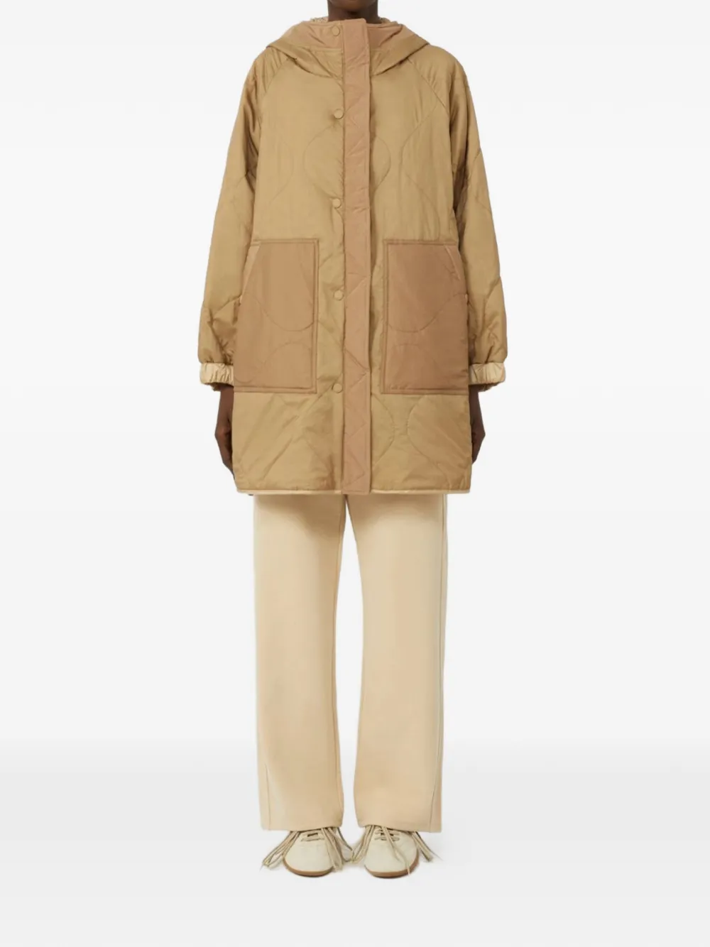  Weekend Max Mara Wkdveranda Hooded Coat - Neutrals 