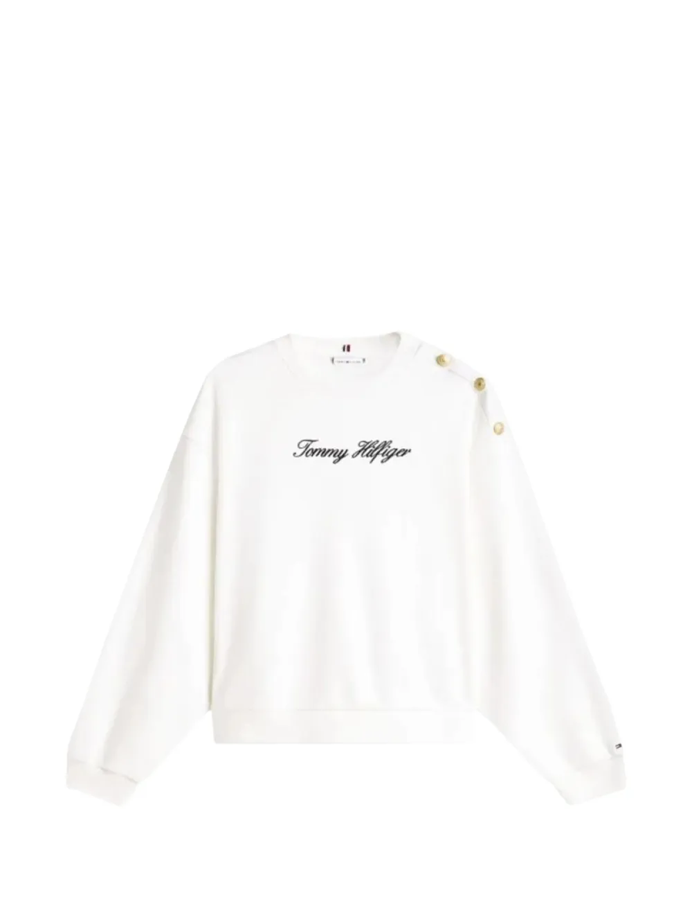 Tommy Hilfiger shoulder-detail sweatshirt - Weiß