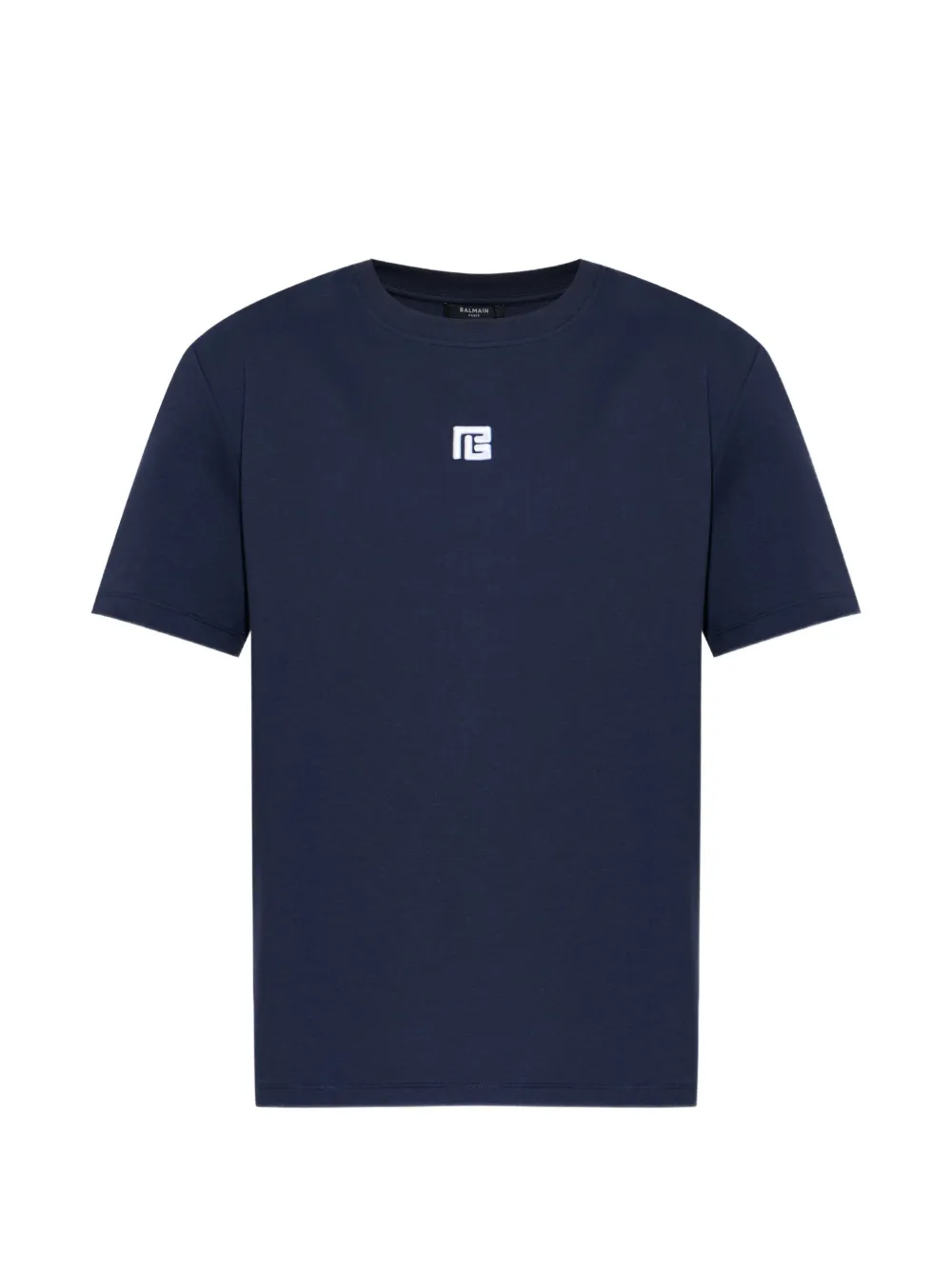 Balmain logo-detail short-sleeve T-shirt - Blu