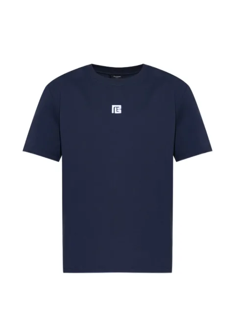 Balmain T-Shirt mit Logo-Stickerei