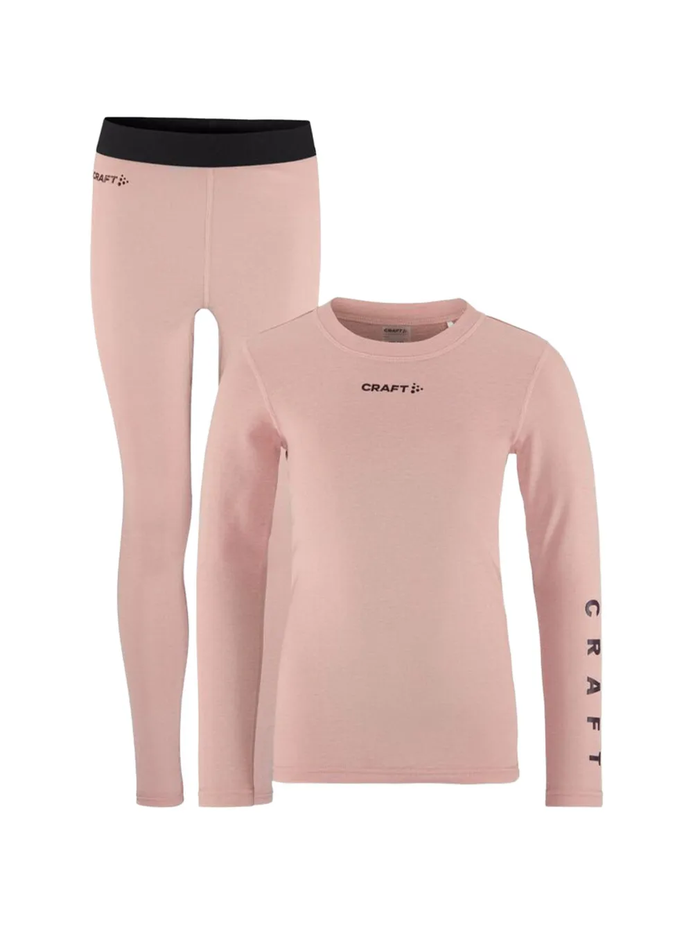 CRAFT Thermal Baselayer Set Jr logo waistband tracksuit - Rosa