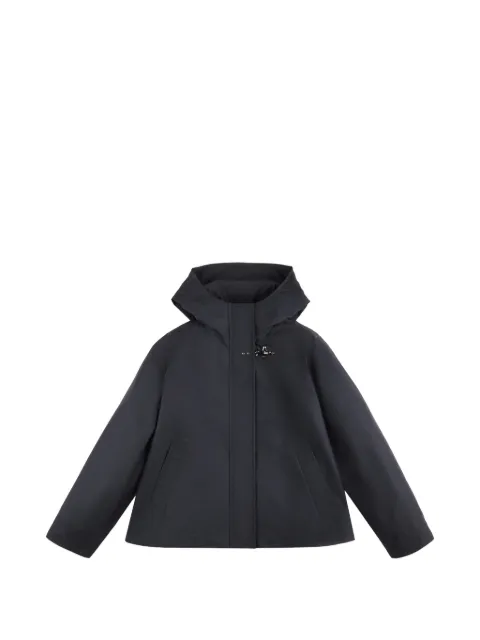 Fay poplin hooded parka coat