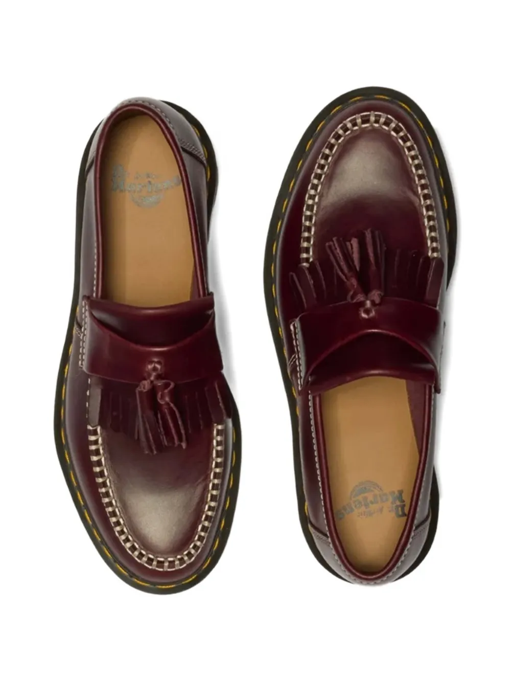 Dr. Martens Adrian leren loafers Rood