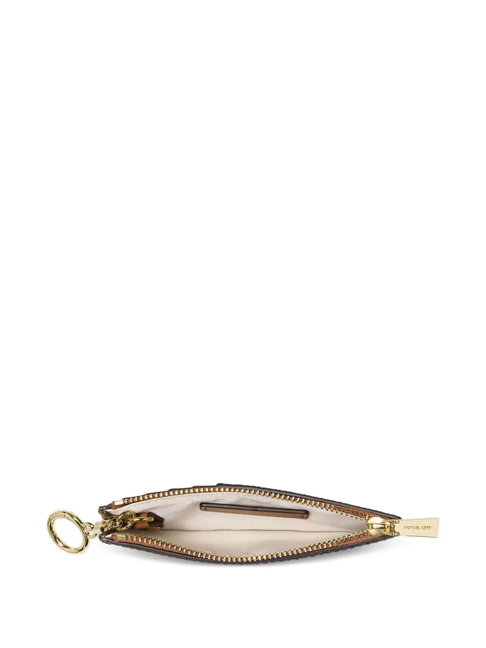  Michael Kors Monogram Zip Wallet - Brown 