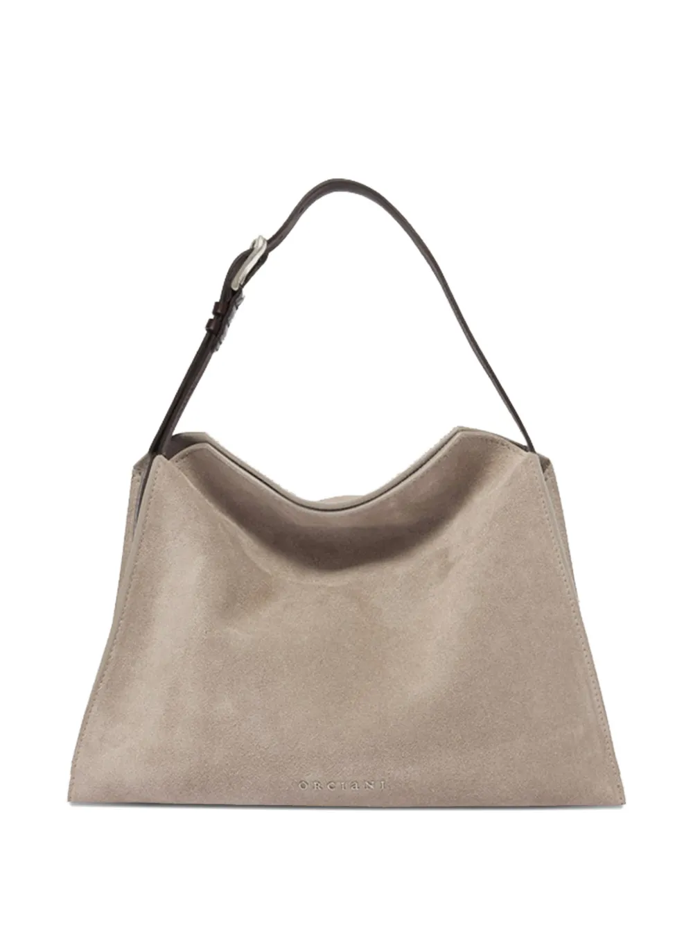 Orciani mini Trinity Peach suede shoulder bag - Toni neutri