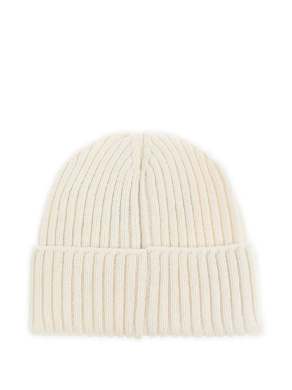  Moncler Enfant Ribbed Logo-patch Beannie Hat - White 