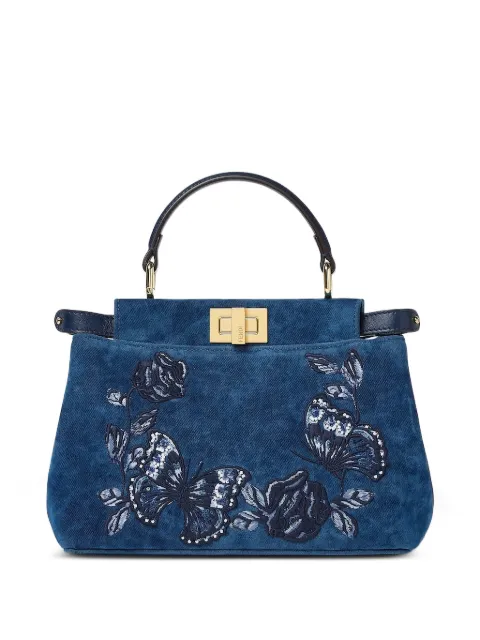 FENDI tote de mezclilla Peekaboo mini
