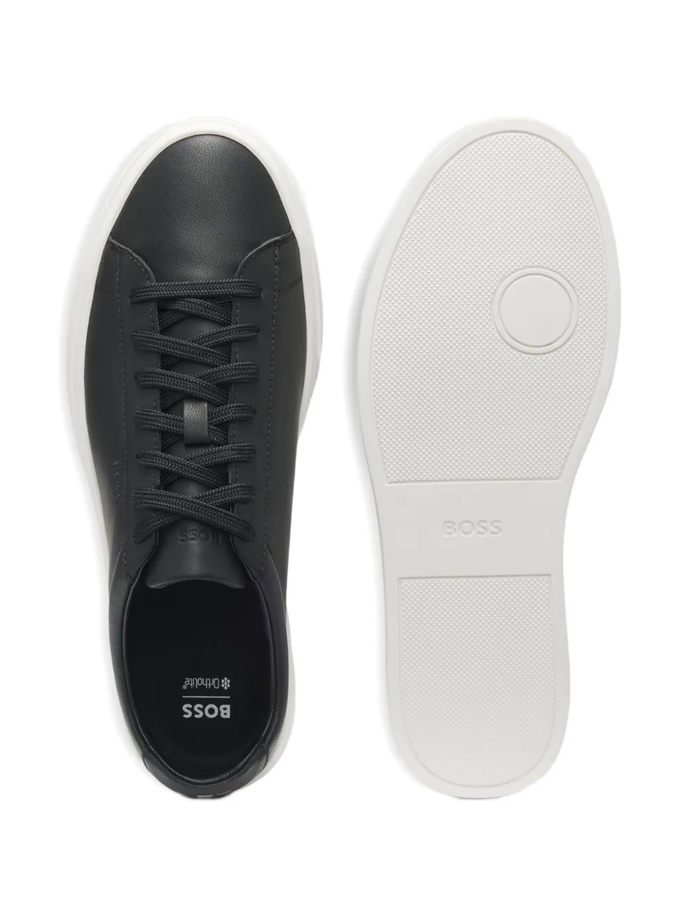 BOSS Kieran sneakers met reliëf Zwart