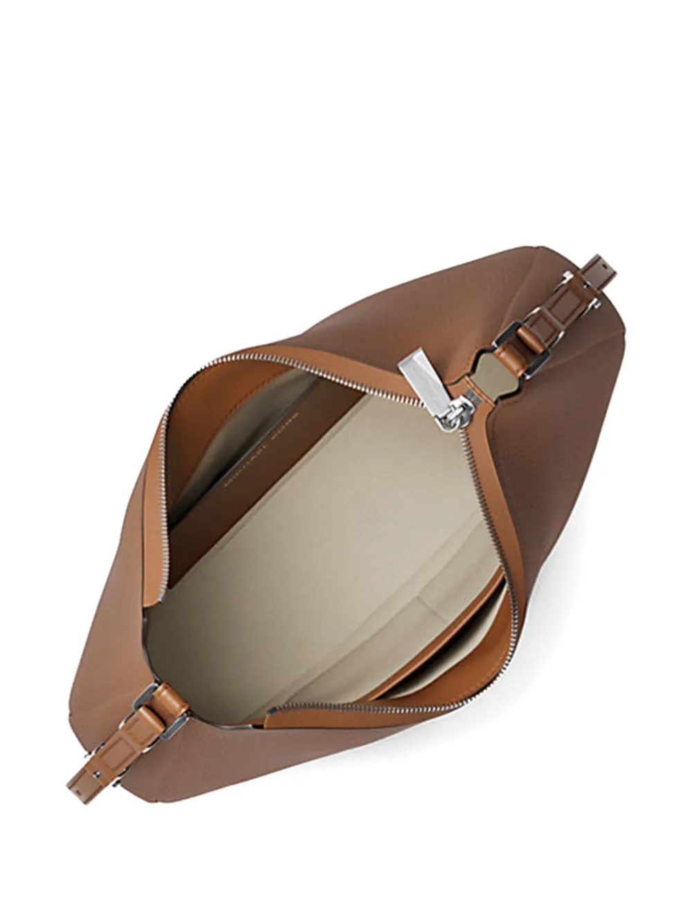 Michael Kors Nolita medium schoudertas met logo-bedel Bruin