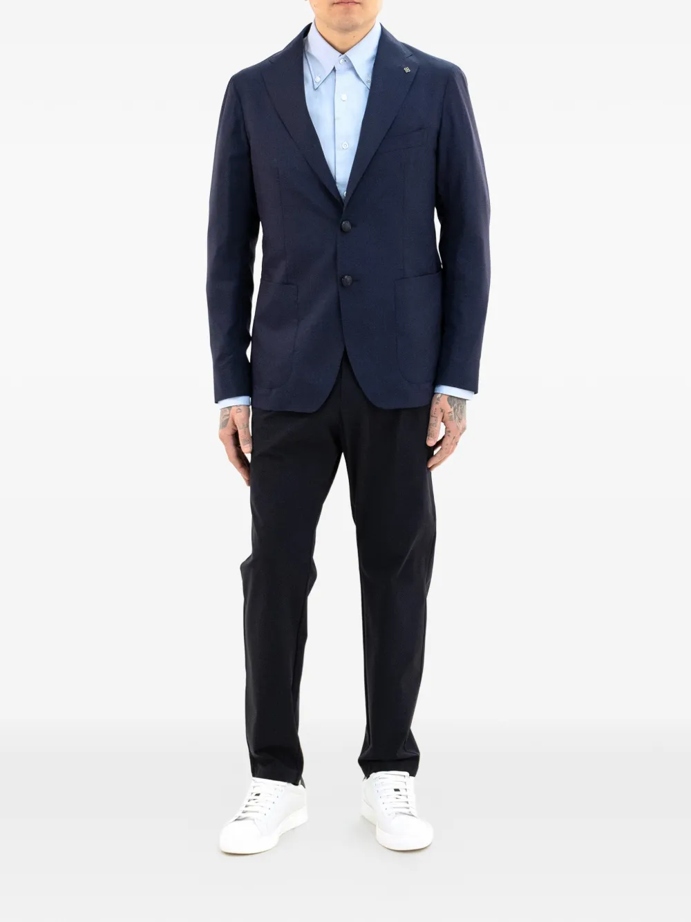 Tagliatore Blazer met enkele rij knopen Blauw
