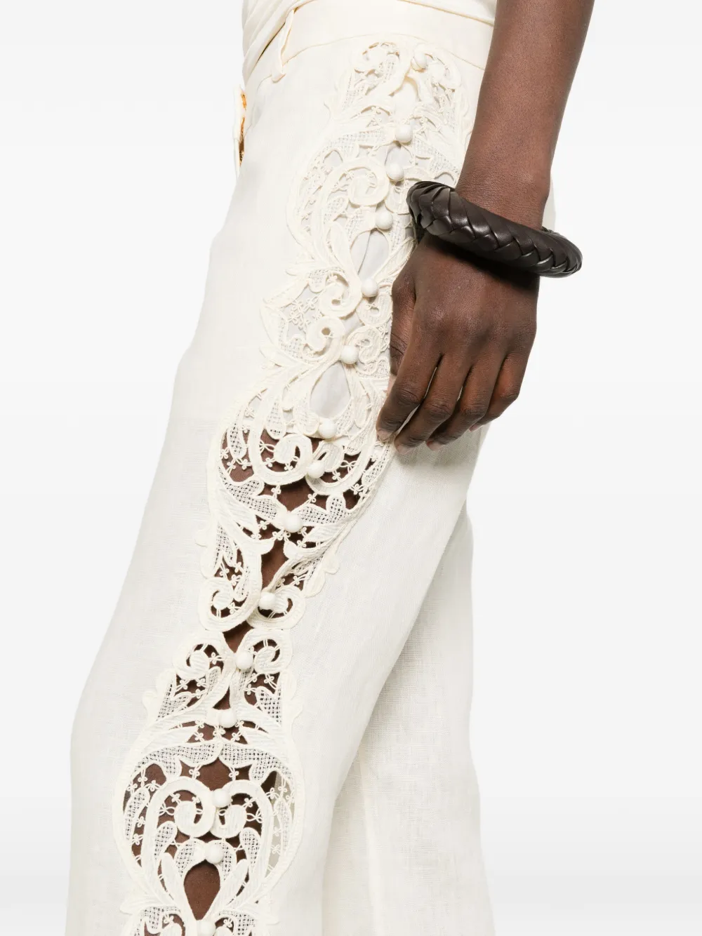 ZIMMERMANN Awaken broek met borduurwerk Beige