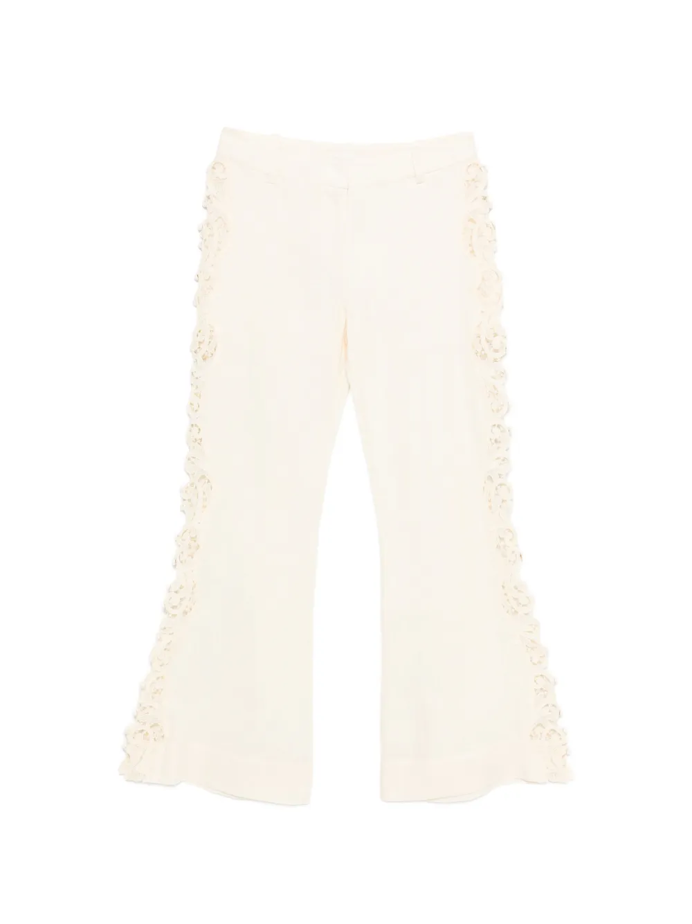 ZIMMERMANN Awaken embroidered trousers - Nude