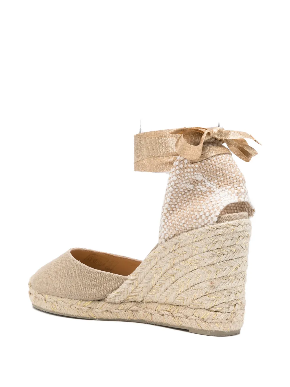 Castañer Carina espadrilles met striksluiting Goud