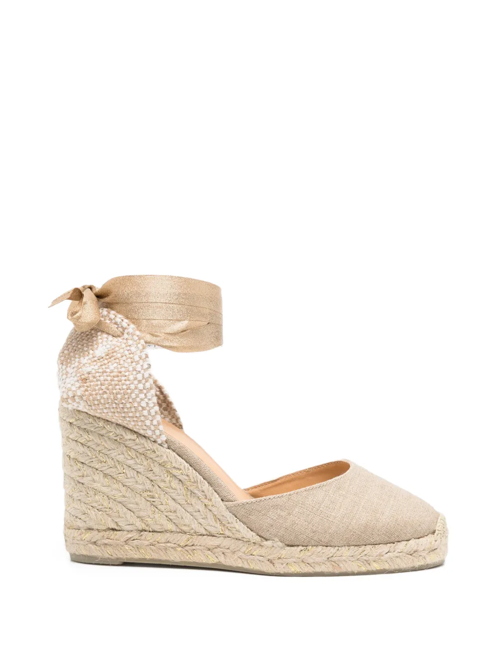 Castañer Carina tie-fastening espadrilles - Oro