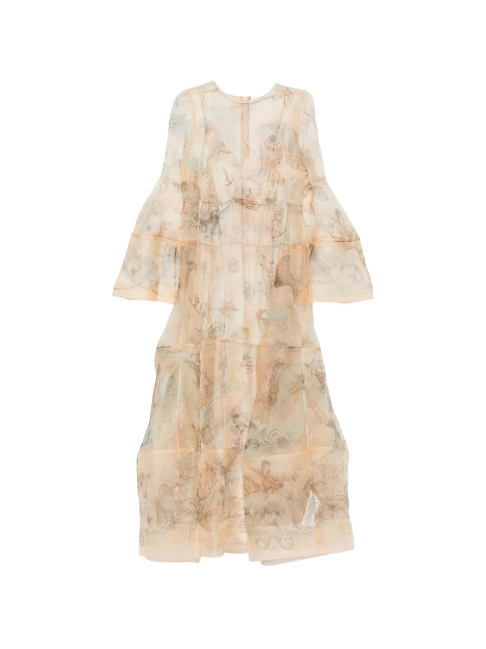 ZIMMERMANN Rebellion Lantern flared printed gown - Toni neutri