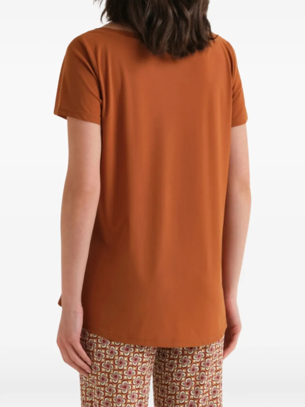 MALIPARMI T-shirt met gewelfde afwerking Oranje
