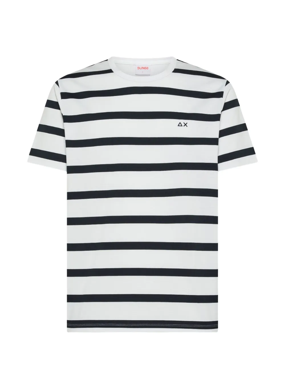 Sun 68 Striped Crew-neck T-shirt In Multi