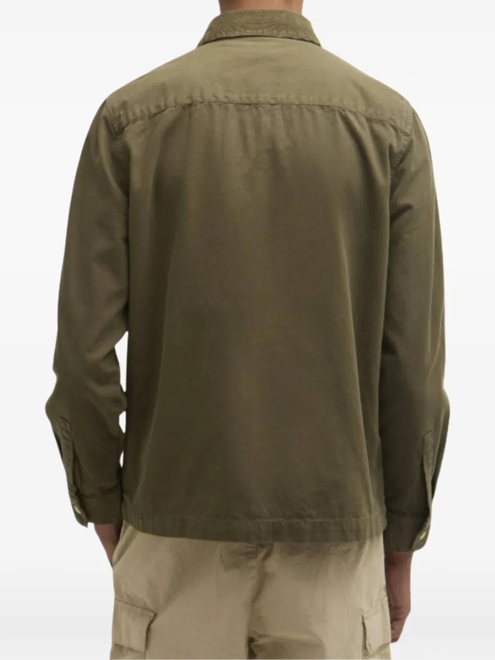 Barbour Overhemd met ribfluwelen kraag en D-ring Groen