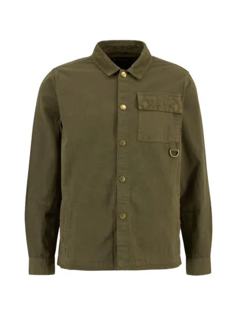 Barbour corduroy-collar D-ring shirt