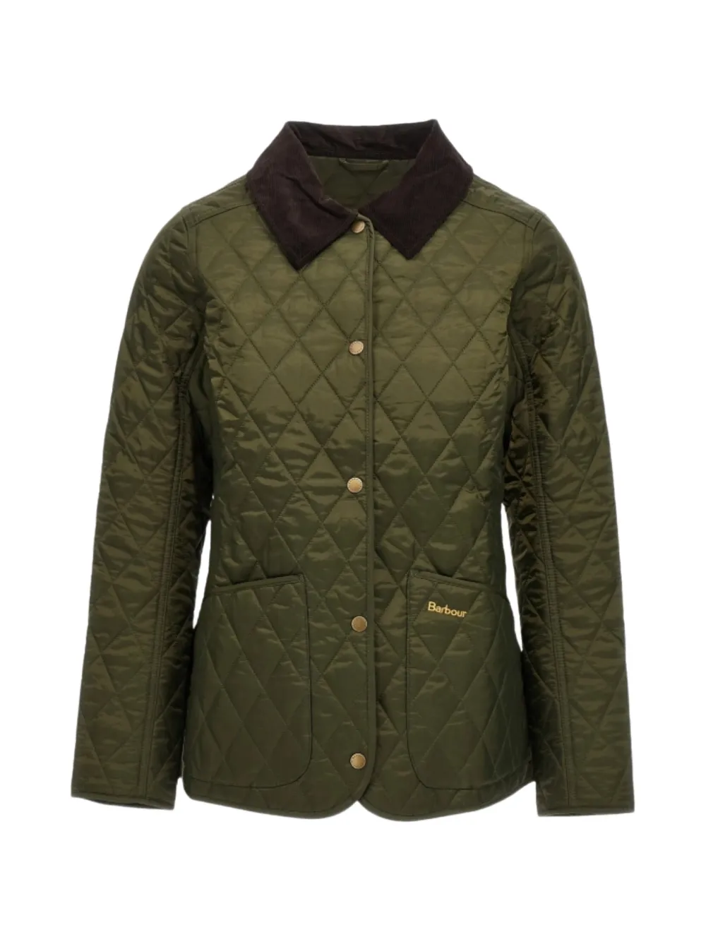 Barbour quilted corduroy-collar jacket - Green