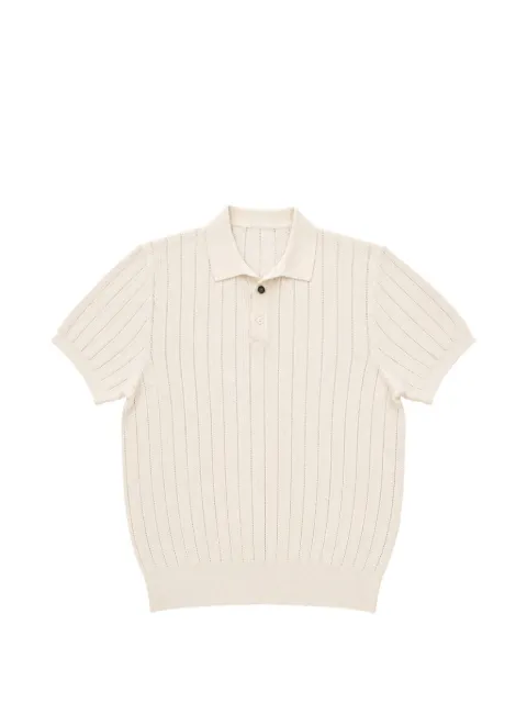 Heritage ribbed-knit polo shirt