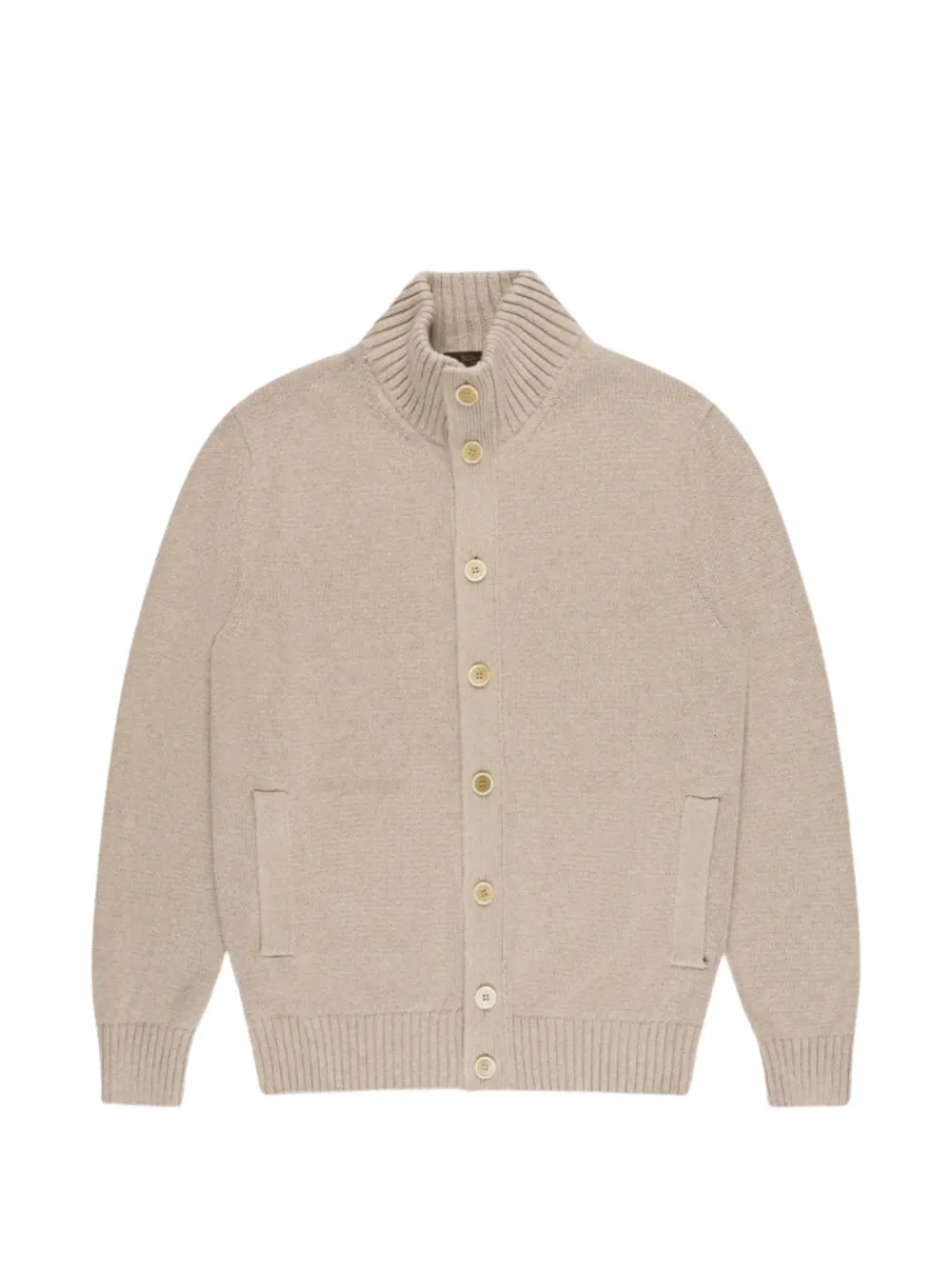 Zanone button-up funnel-neck cardigan - Neutrals