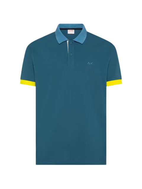 Sun68 contrast trim polo shirt