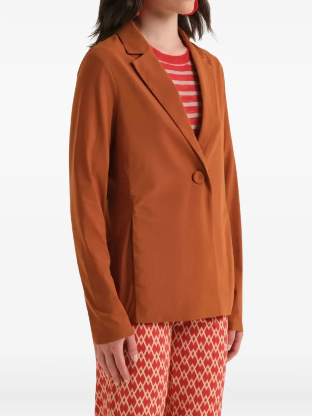 MALIPARMI Blazer met enkele rij knopen Oranje