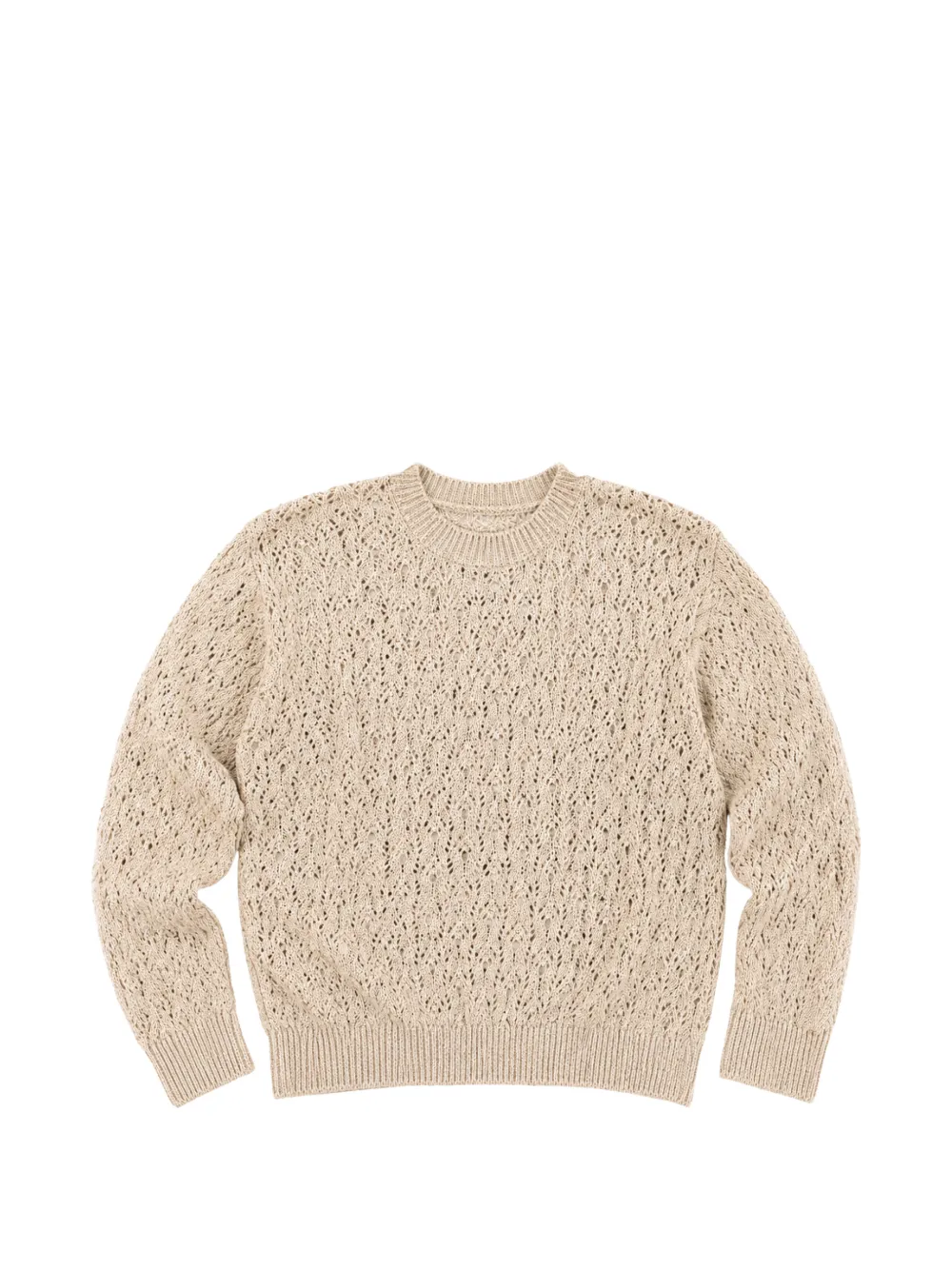 Eleventy open-knit crew-neck sweater - Neutrals