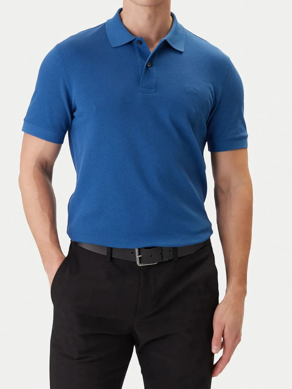 BOSS short-sleeve polo shirt - Blu