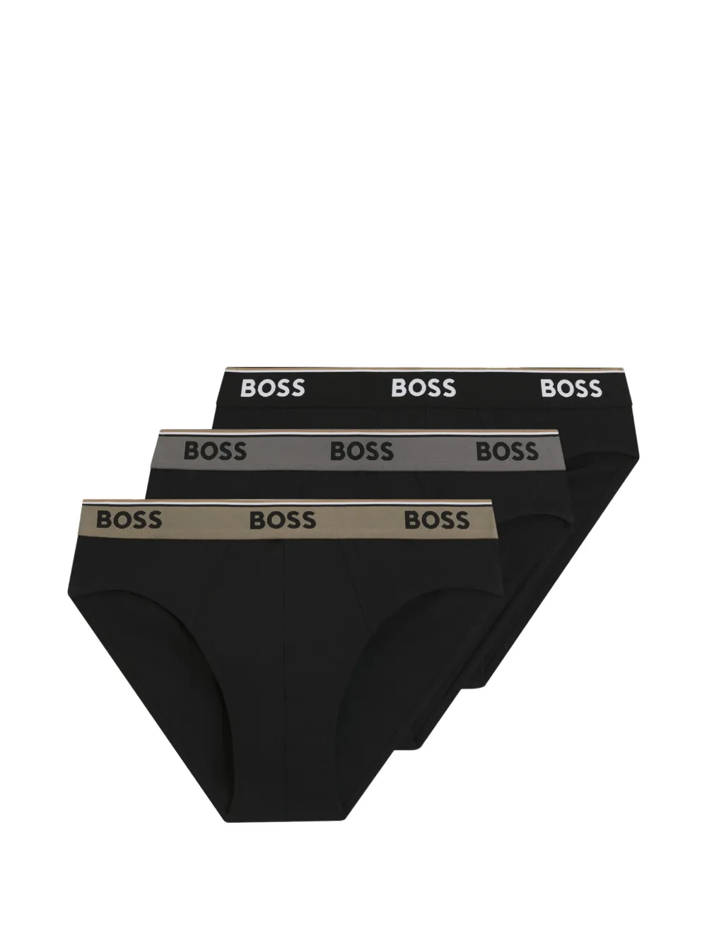 BOSS logo-waistband briefs - Nero
