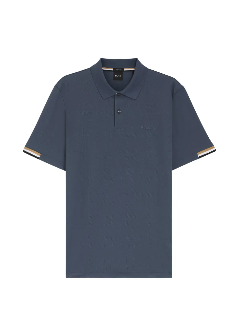 BOSS cuff detail polo shirt – Blue BOSS cuff detail polo shirt – Blue