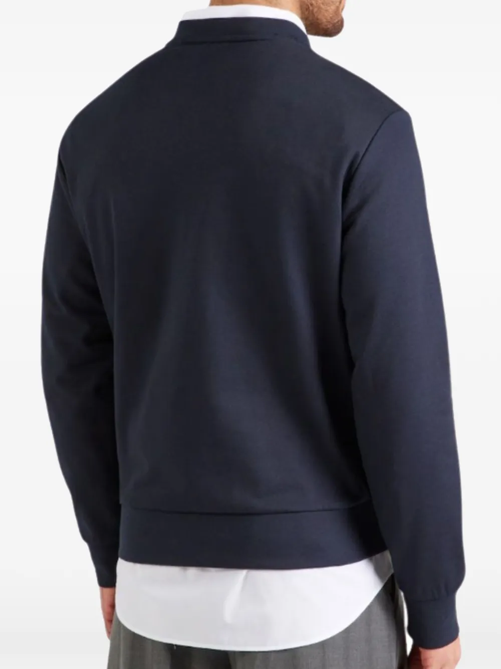 BOSS Sweater met logoprint Blauw