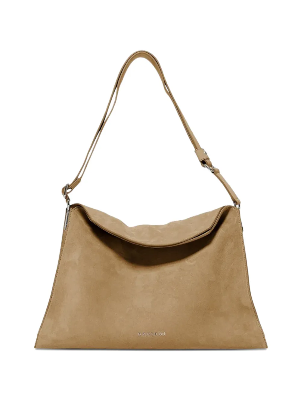 Orciani medium Trinity leather shoulder bag - Toni neutri