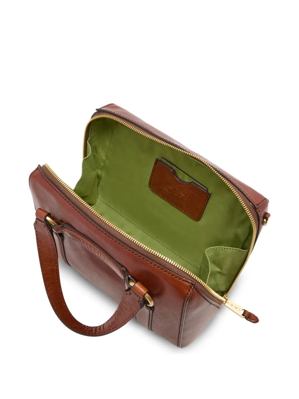 The Bridge Laura leren mini-tas met rits Bruin
