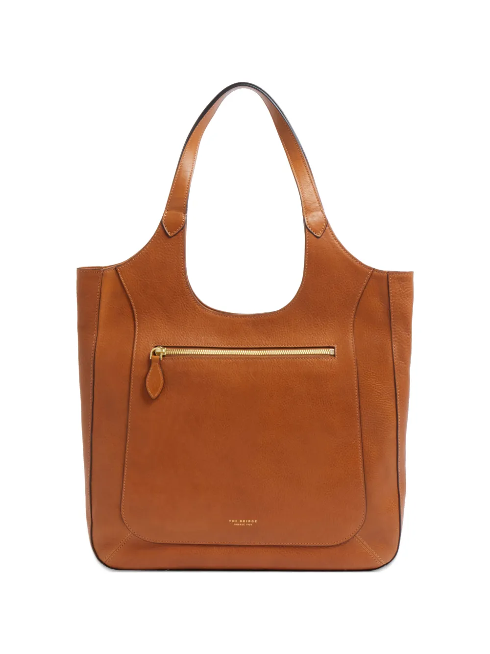 The Bridge Zip Leather Shoulder Bag In Brown