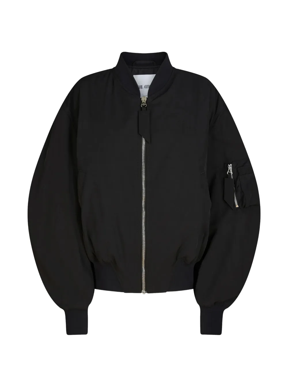 The Attico Anja zip-up bomber jacket - Nero