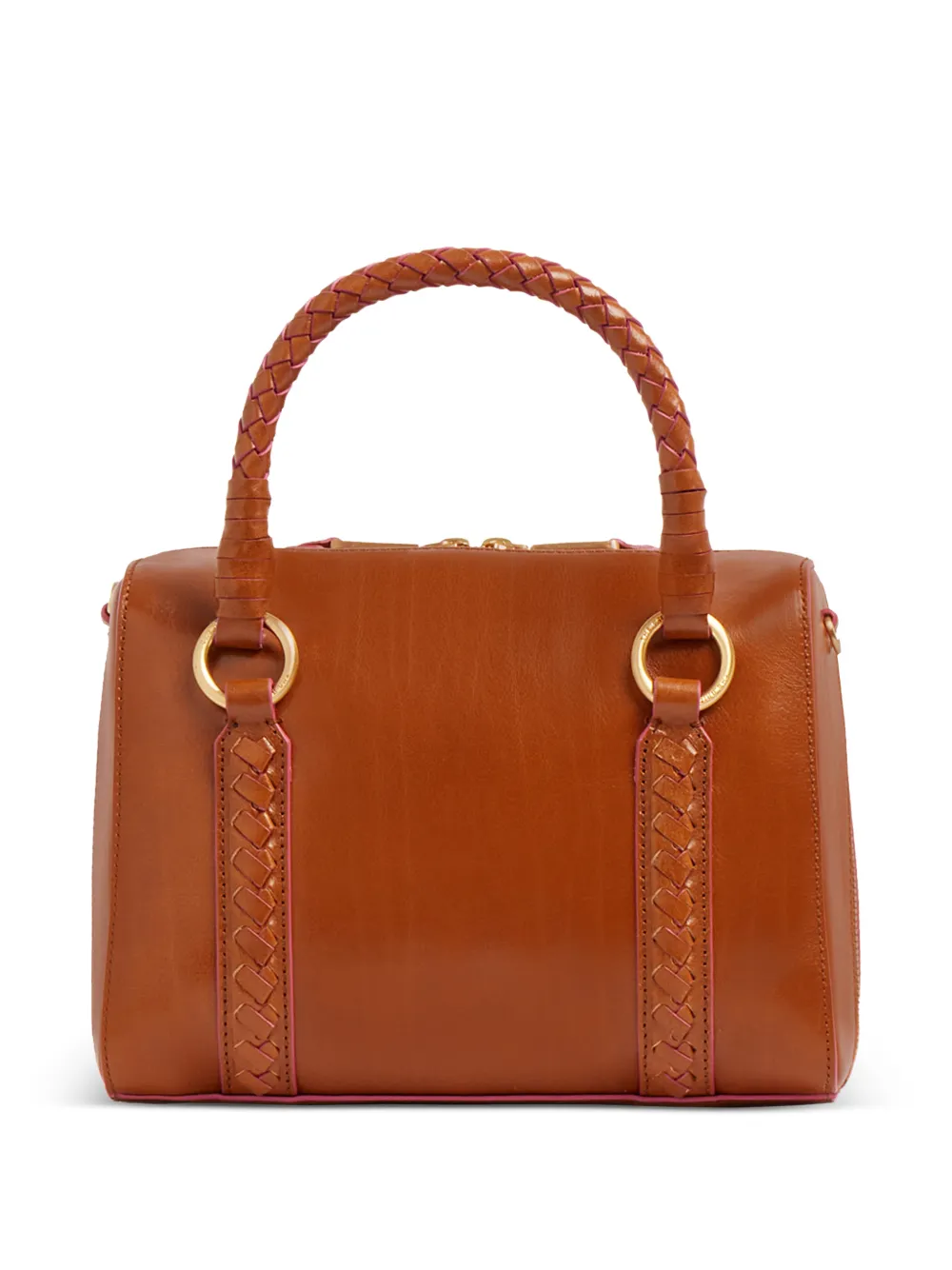  The Bridge Laura Wow Braided-handle Leather Mini Bag - Brown 