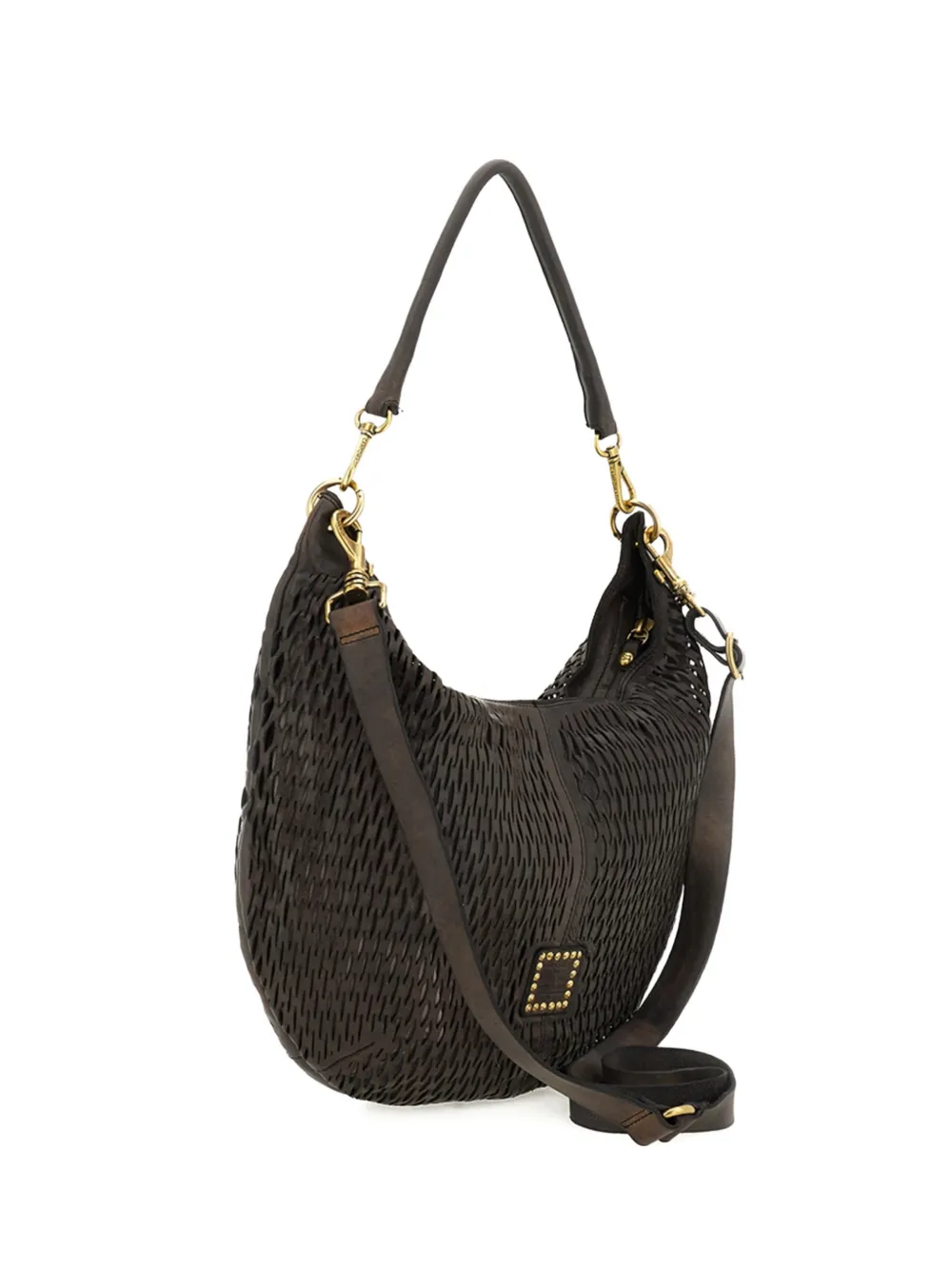  Campomaggi Woven Shoulder Bag - Brown 