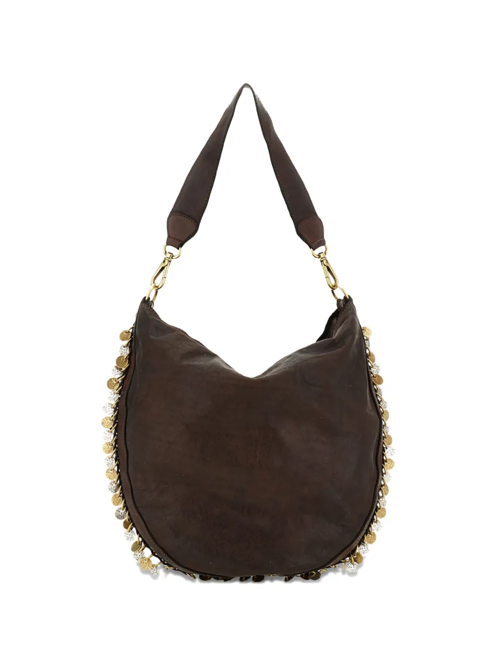 Campomaggi Gianna chain-embellished shoulder bag - Marrone