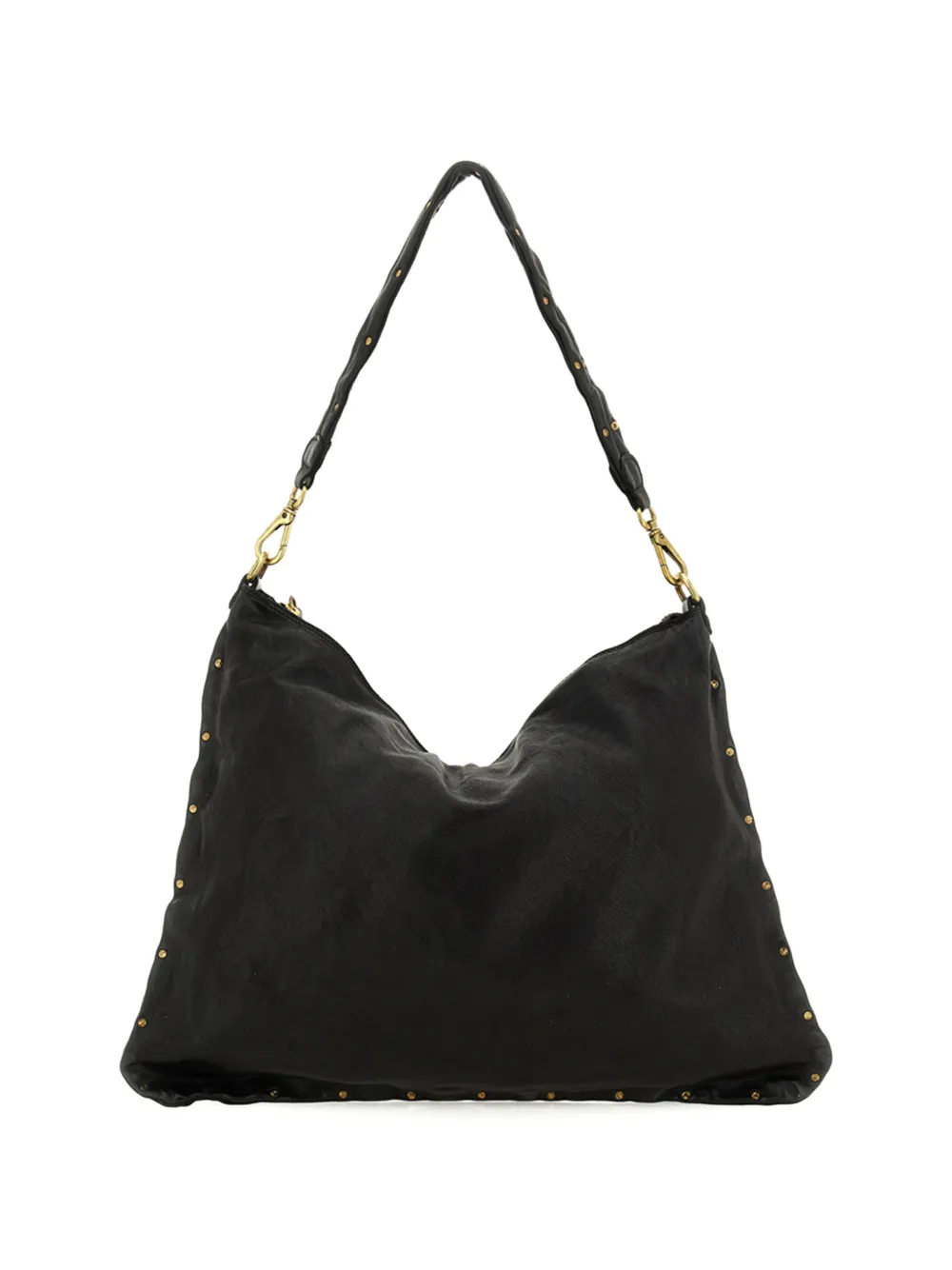 Campomaggi studded shoulder bag - Nero