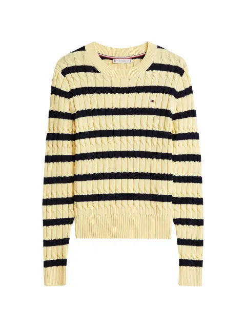Tommy Hilfiger striped cable-knit sweater