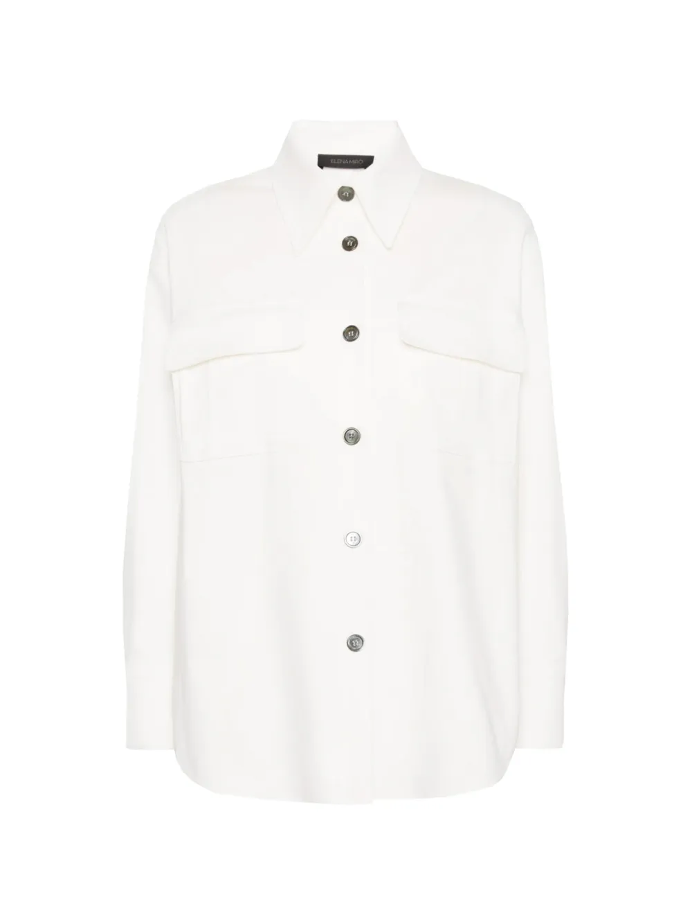 ELENA MIRO` gabardine shirt - Bianco