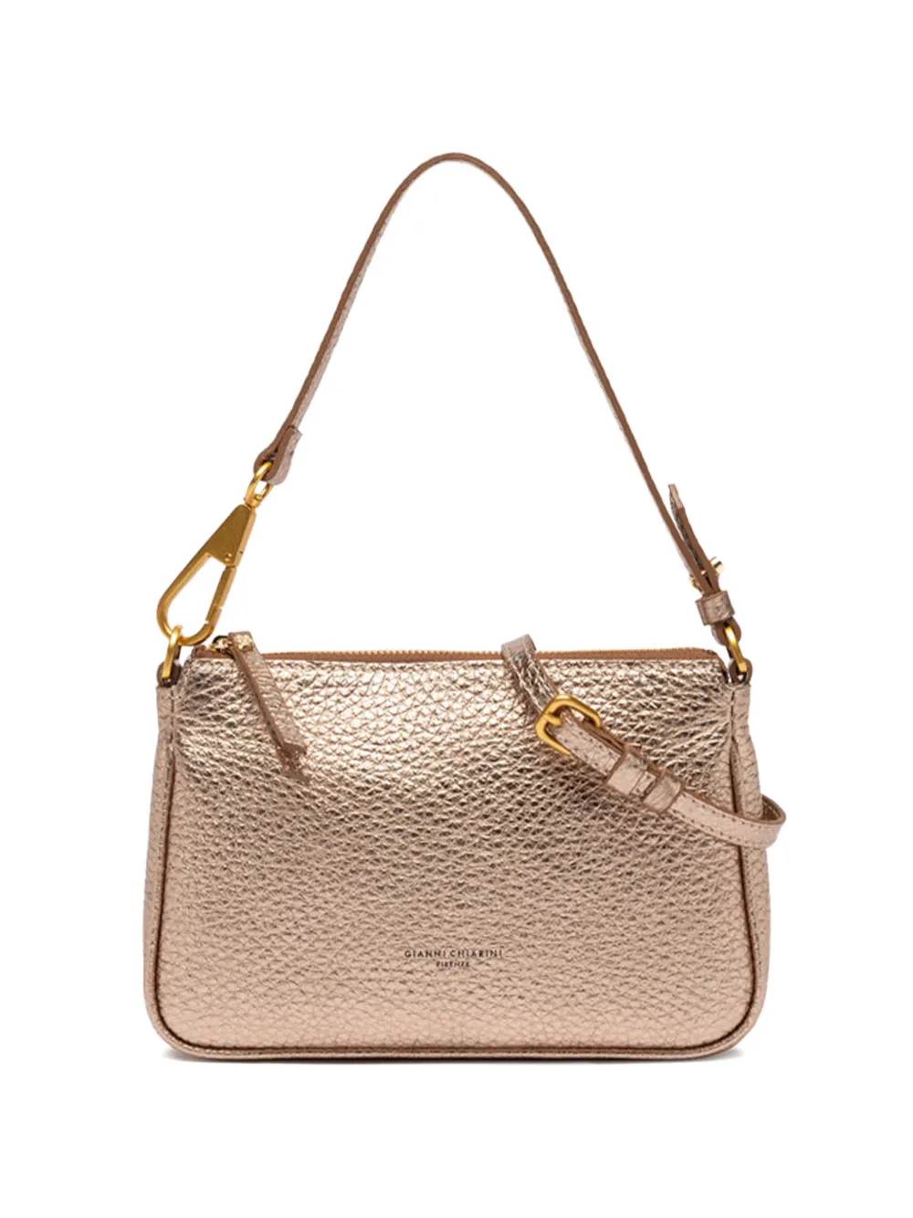 GIANNI CHIARINI small Brooke leather shoulder bag - Oro