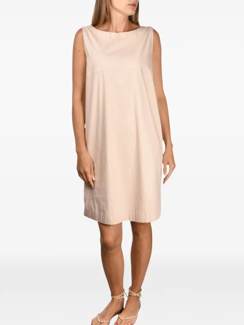  Gran Sasso Mini Sleeveless Dress - Neutrals 