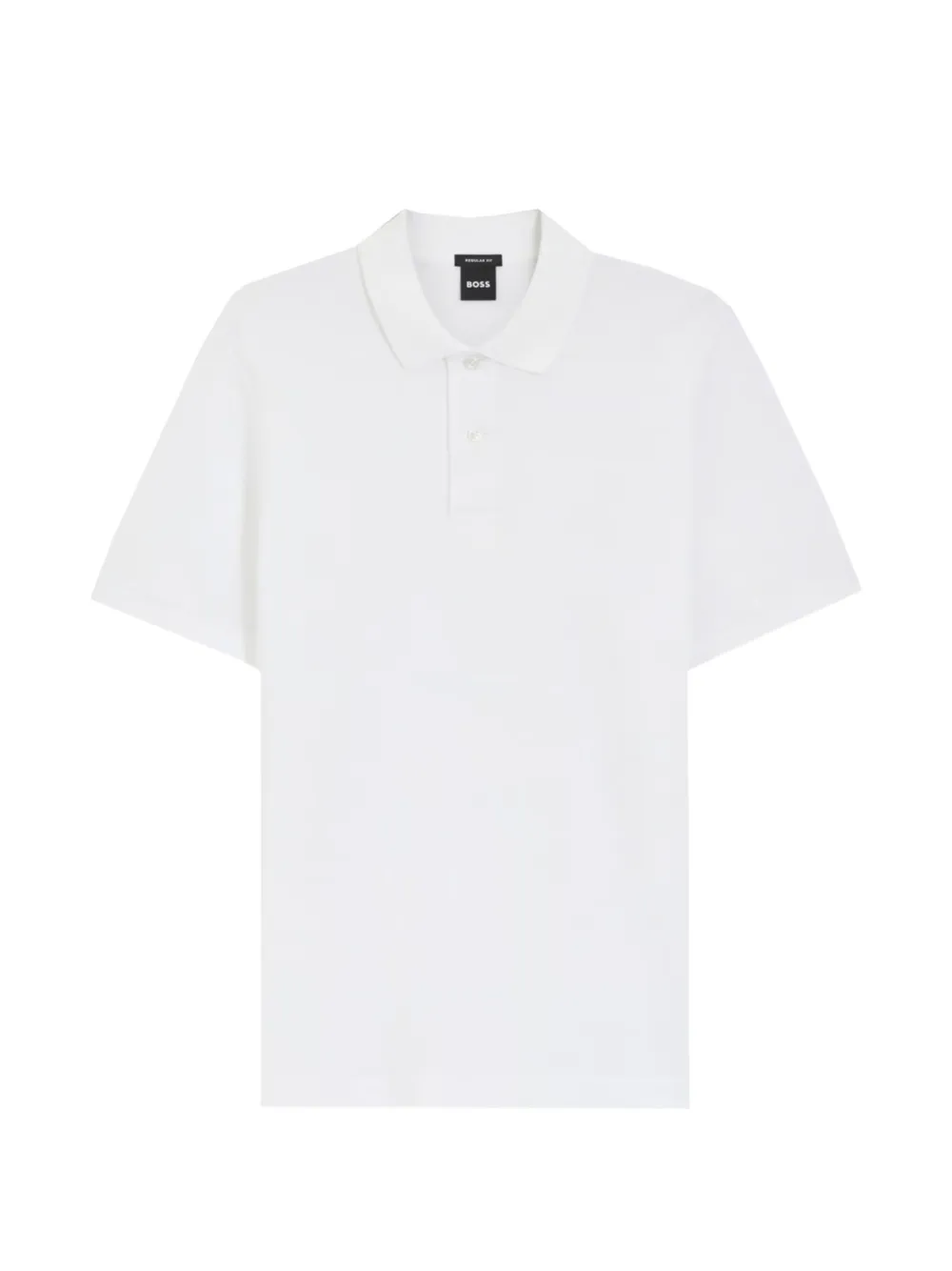 BOSS button-fastening polo shirt - Bianco