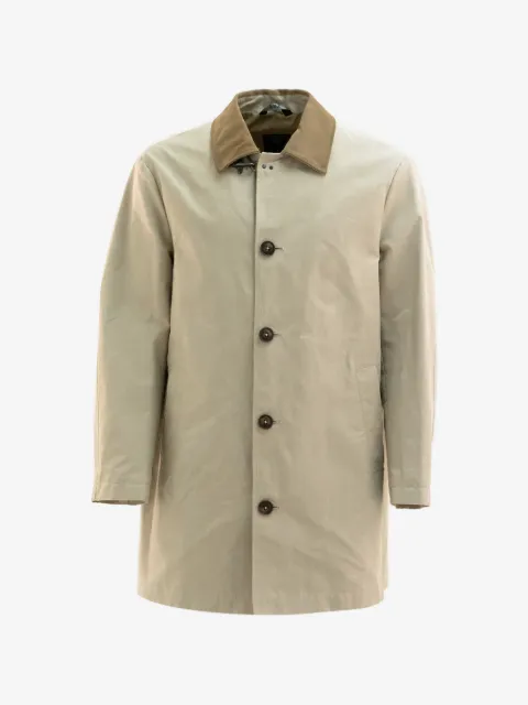 Fay contrasting-collar raincoat
